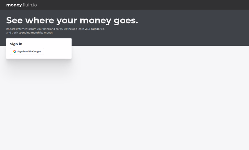 Screenshot of money.fluin.io